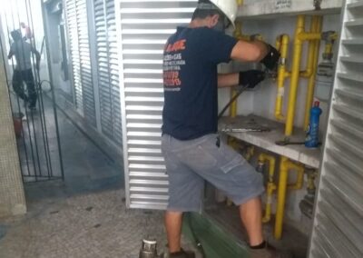 Aplicação de resina